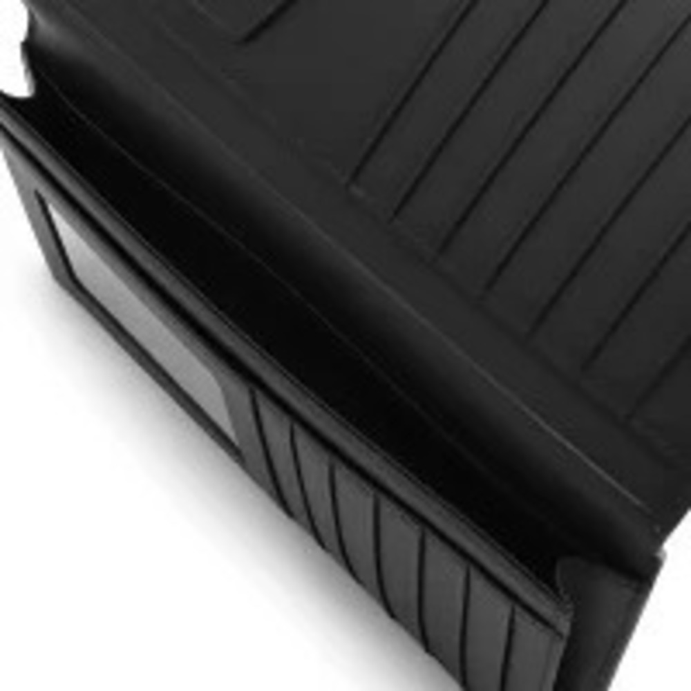 Mcm Monogram fold Wallet Black Visetos MXL Long Bi Black
